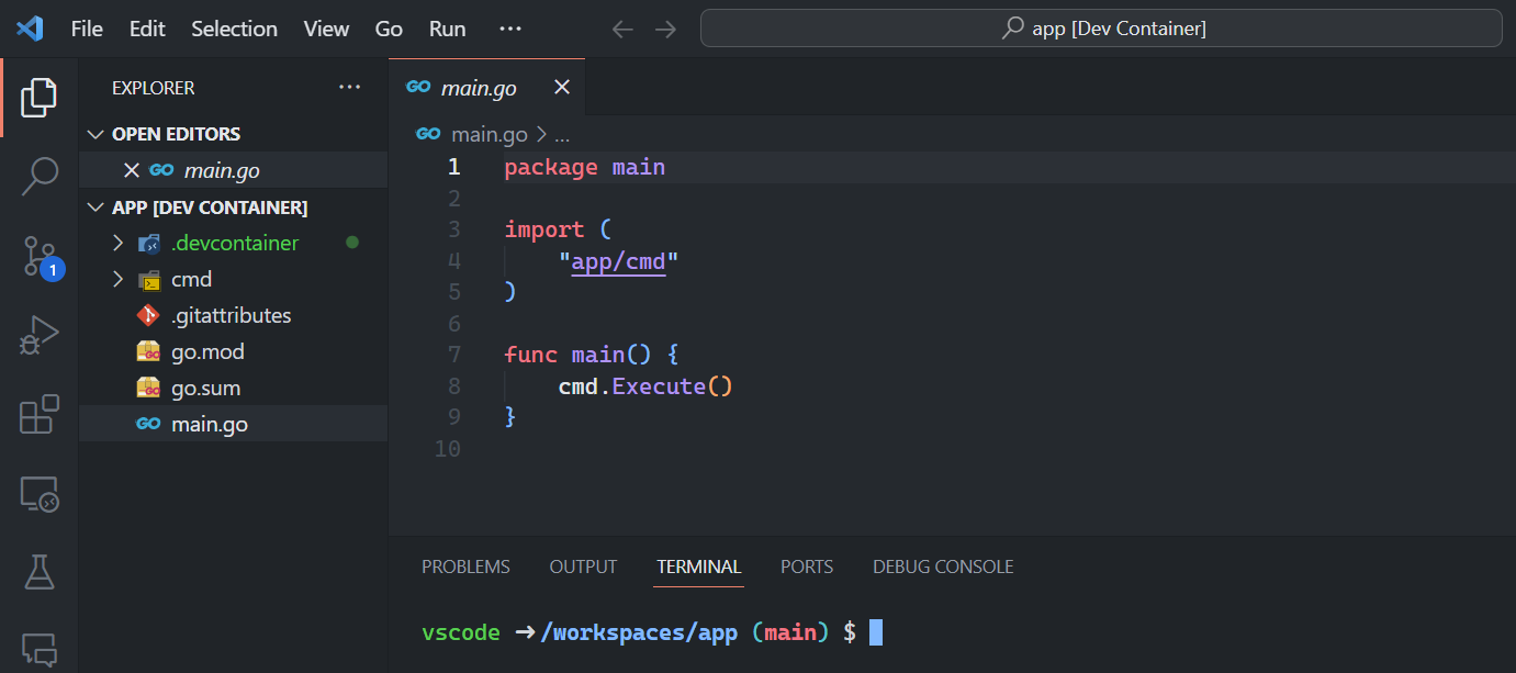 Running Dev Container